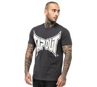 Tapout Men's Logo Tee T-Shirt, Anthracite/Off-White, M