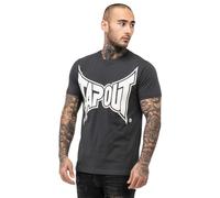 Tapout Men's Logo Tee T-Shirt, Anthracite/Off-White, XL