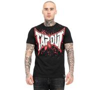 Tapout Men's Splashing T-Shirt, Black/Red/Ecru, L