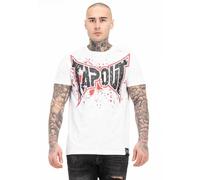 Tapout Men's Splashing T-Shirt, White/Red/Black, XXL