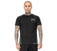 Tapout Men's Training Tee T-Shirt, Black/Green, XL