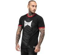 Tapout Men's Trashed T-Shirt, Black/red/White, XL