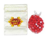 Tapp Collections Raffle Balls Number Set (1-100) with Satin Drawstring Bag (Cream Color)