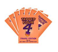 Tapped Four Travel Edition Card Game - 2 to 6 Players - Extra TAP Cards - Strategy Luck Laughter Fun - Family and Friends