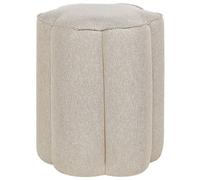 Beliani Pouffe TAPPEN Faux Linen Beige