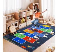 Tappeti Design Kids Hopscotch Play Mat, Fun Floor Game for Active Play & Motor Skills, Non-Slip & Washable Rug for Playroom, Educational Number Carpet for Toddlers & Children (Hopscotch, 100 * 150CM)