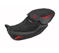 Tappezzeria Italia Seat cover compatible - Ducati Diavel V4 2023-2026 - mod Diablo Velvet Comfort System 1RD (red) WITH LOGO