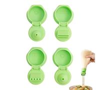 Tappi Per Bottiglie Squeeze | 4 Pezzi Coperchio Per Contenitore Di Condimenti Da,Coperchi Dispensatori Per Salse | Attrezzature E FoCasa Ufficio Ristorante Buffet Amanti Cucina Campeggio Picnic