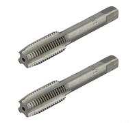 Tapping Tool, 2Pc Right Hand M12X1.5mm Straight Flute Tap for Metalworking Manufacturing Use High Speed Steel Fine Thread