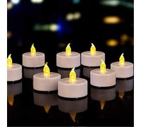 Tappovaly Battery Operated Flameless LED Tea Lights Candles 200 Hours Realistic Flickering Battery Operated Tea Lights Seasonal for Halloween Decoration,Festivals,Weddings(24 Pack Warm Yellow)