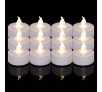 Tappovaly Battery Operated Flameless LED Tea Lights Candles 200 Hours Realistic Flickering Battery Operated Tea Lights Seasonal for Halloween Decoration,Festivals,Weddings（24 Pack Warm White）