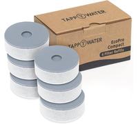 Tappwater EcoPro Compact Tap Water Refills, Set of 6 Water Filter Cartridges - T3-P006