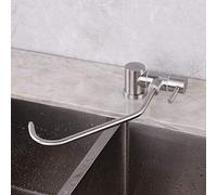 Taps 1/4'' Osmosis Drinking Water Filter Kitchen Tap Pure Water Direct Drinking Water Folding Stainless Steel Brushed Faucet Windows Can Be Opened-A