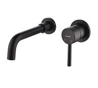 -Taps,Faucets,Hot Cold Concealed Embedded Cold Heat Faucets Wall Buried Water Bathroom Cabinet Faucet Washbasin Wash Your Face Basin Retro Rotate Water-Tap/Black 15 cm