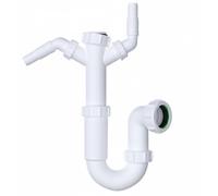 Taps2Traps 1½" Universal Trap for Kitchen Sinks with Twin Adjustable Appliance Discharge Nozzles