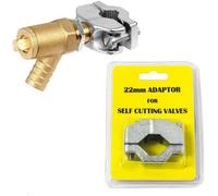 Taps2Traps 15mm Self Cutting Drain Off Valve With 22mm Adaptor Set