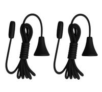 Taps2Traps 2X Light Pull Cord Switch Strings - Black, 5ft (150cm) Each - for Bathroom, Shower, or Ceiling Light Switches