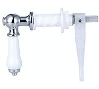 Taps2Traps 3/8" Small Bore Traditional Victorian Ceramic Toilet Cistern Lever Flush Handle