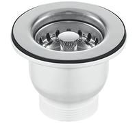 Taps2Traps™ 85mm Chrome Belfast Sink Basket Strainer Waste - Fits 60mm Hole