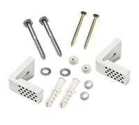 Taps2Traps® Angled Floor WC Toilet Pan/Bidet Side Fixing Bathroom Fitting Kit Inc Brackets