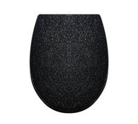 Taps2Traps Black Glitter Soft Close Top Fixing Quick Release Toilet Seat