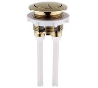 Taps2Traps Brushed Brass Universal Toilet Dual Flush Button Fit 38mm Cistern Hole