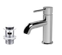 Taps2Traps Chrome Bathroom Mono Basin Sink Mixer Tap Single Lever Includes Chrome Clicker Waste