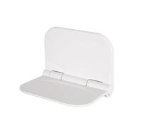 Taps2Traps - Classic White Wall Mounted Shower Seat Fold Away Easy Clean.