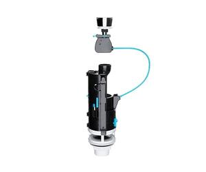 Taps2Traps Dual Flush Valve - Universal Cistern Replacement Kit, Fits 1.5" & 2" Outlets, Adjustable Flush, WRAS Approved, 300mm Cable, Fits 40/50/60mm Holes