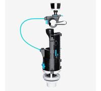 Taps2Traps Dual Flush Valve with Push Button Lever & Handle Kit Universal Cistern Replacement Kit, Fits 1.5" & 2" Outlets, Adjustable Flush, WRAS Approved, 300mm Cable, Fits 40/50/60mm Holes