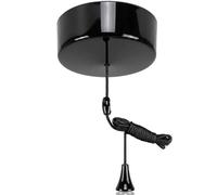 Taps2Traps™ Gloss Black Bathroom Light Pull Switch With Black Cord & Toggle 2 Way 6A