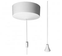 Taps2Traps™ Matt White Bathroom Light Pull Switch With White Cord & Toggle 2 Way 6A