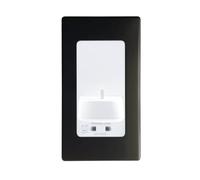 Taps2Traps - ProofVision Matt Black Single In-Wall Electric Toothbrush Charger with Shaver Socket compatible with Philips Sonicare