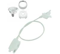 Taps2Traps - Replacement Chrome Toilet Dual Flush Button & 470mm Optima 50 Long Wire Flush Valve Cable Fits Siamp Cable Operated Flush Valves