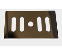 Taps2Traps® Square/Rectangular Overflow Metal Grill Plate 39mm x 63mm for Belfast Sinks