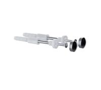 Taps2Traps Straight Toilet Pan Fixing Kit Includes Chrome & White Caps Pp0028