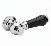 Taps2Traps Tradiitonal Black Ceramic Cistern Lever With Chrome Details, Fits Most Cisterns Made