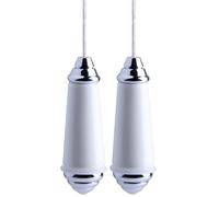 Taps2Traps® Traditional Ceramic Porcelain Bathroom Light Switch Pull Cord (Pack of 2)