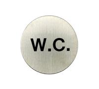 Taps2Traps W.c Water Closet Toilet Door Sign 75mm Stainless Steel Accessible Bathroom Sign Adhesive Backing