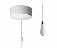 Taps2Traps White Bathroom Ceiling Light Pull Cord Switch 2 Way 6A Traditional Ceramic Pendant & White Cord 2 Way 6A