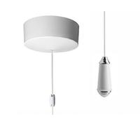 Taps2Traps White Bathroom Ceiling Light Pull Cord Switch 2 Way 6A With Chrome/white Traditional Porcelain Pendant