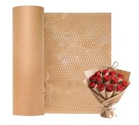 Tapsin Brown Wrapping Paper,Honeycomb Packing Paper Roll,Packing Supplies for Moving,Wrapping for Glassware, Plates, Cups, Boxes and Packages (30cm*32m)