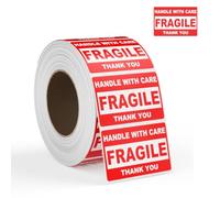Tapsin Fragile Stickers, Caution Fragile Stickers, 2 x 3 Inches