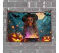 Tapsterys Wall Halloween Magic: A Child'S Enchanted Night Tapestry Funny Home Decor Men Decor(75X100CM)