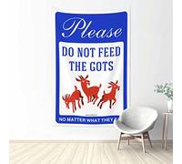 Tapsterys Wall Please Don’T Feed The Goats, No Matter What They Say Tapestry Bar Accessories Man Cave Bed Room Asserories(100X150CM)