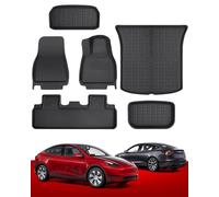 TAPTES All Weather Floor Mats for Tesla Model Y, Full Set 6 Pcs All Weather Floor Liners And Cargo Mats for RDH Tesla Model Y 2025 2024 2023 2022 2021, Waterproof Floor Mats And Cargo Mats for Model Y