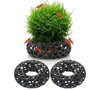 Tapufitil Shrimp Caves for Aquarium Plants 2-Pack Round Aquarium Hideouts for Cherry and Dwarf Shrimps Plant-Friendly Aquarium Accessories Aquarium Decoration