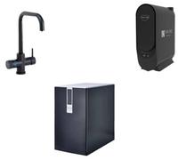 Tapure Purifier & Tamar Matte Black Square 5 In 1 Tap Boiling, Sparkling, Chilled Alkaline Water