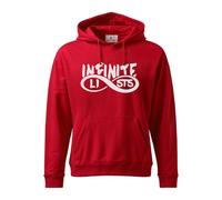 TAQ-SPORTS Infinite Lists Army YouTuber Hoodie - Unisex Men Women Kids Adult Pullover - Excellent & Impressive Design - Hooded Sweatshirt (Kids 9-11 years, Red)