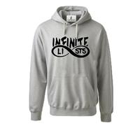 TAQ-SPORTS Infinite Lists Army YouTuber Hoodie - Unisex Men Women Kids Adult Pullover - Excellent & Impressive Design - Hooded Sweatshirt (KIDS 9-11 YRS, GREY)
